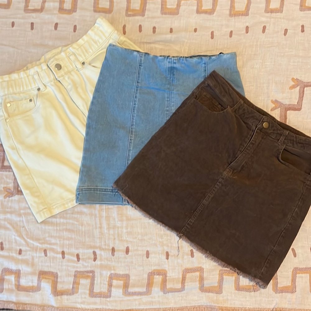 SOLD - Mini skirt bundle! Size medium, three skirts by Newbury Kustom